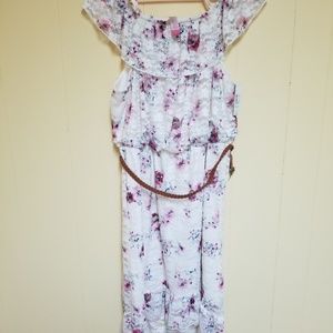 Floral Lace High Low Dress